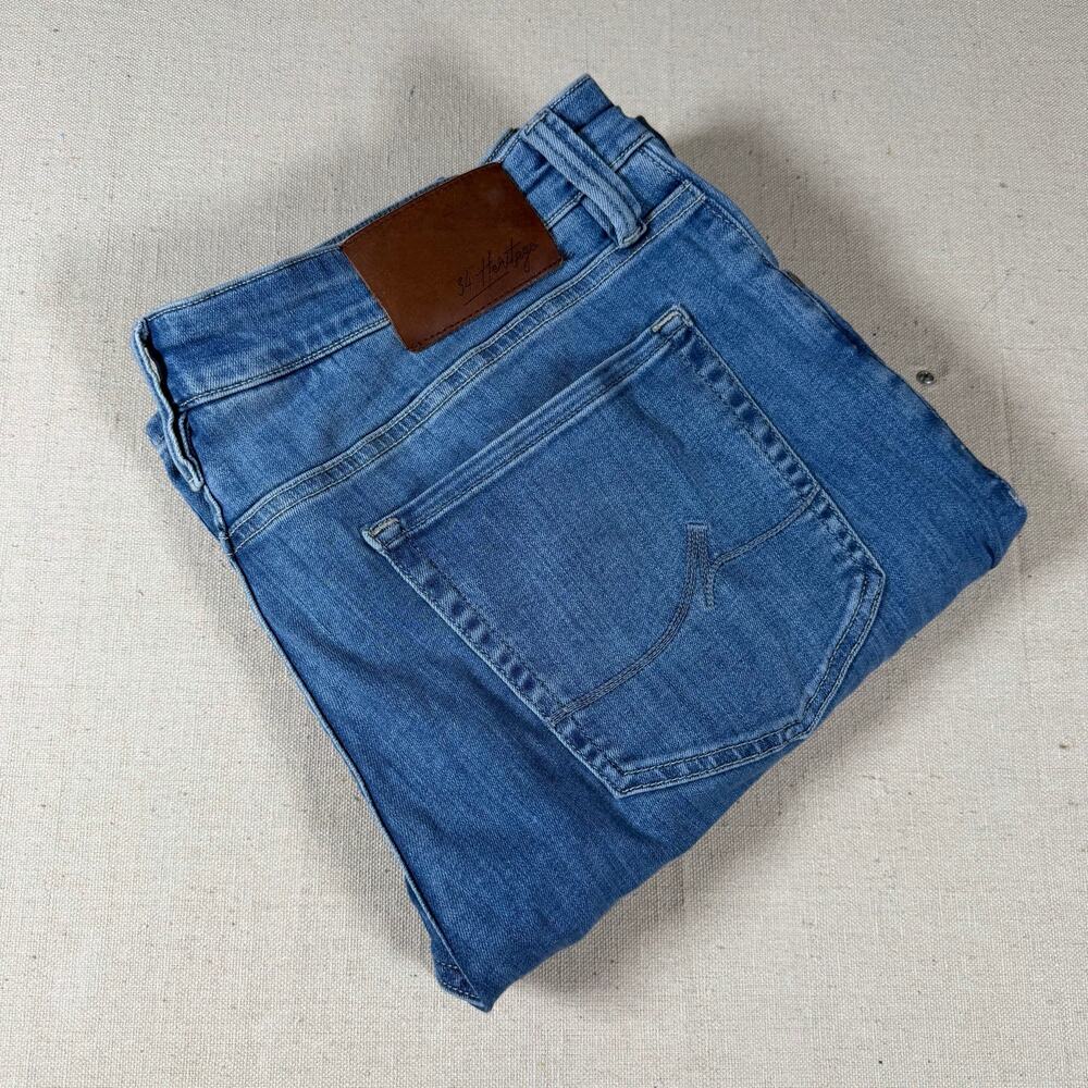 34 Heritage Courage Mens Mid Rise Straight Leg Jeans Medium Wash Blue 36x34